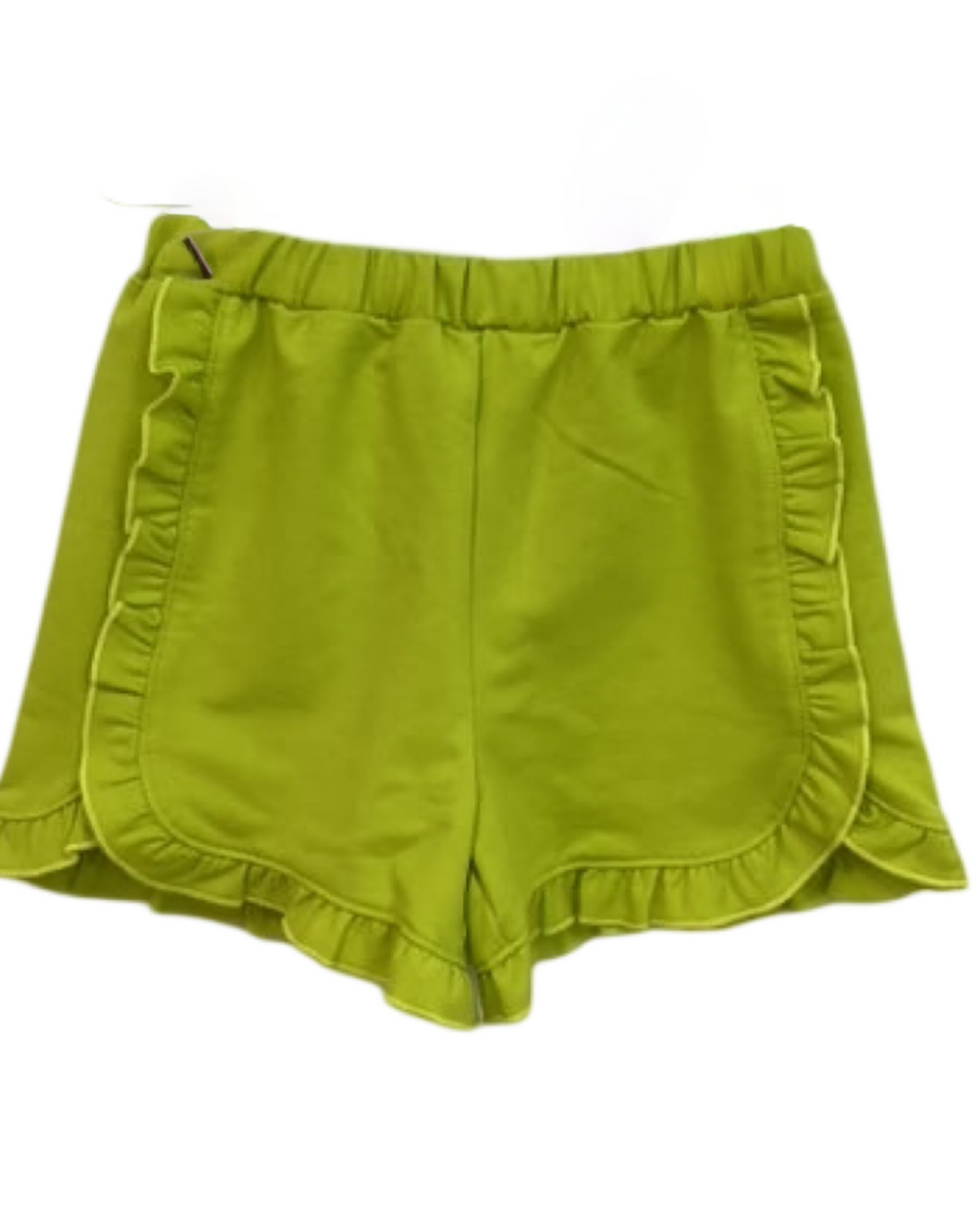 Chartreuse Ruffle Pocket Short..