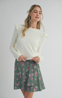 Teen Abigail Ruffle Trim Sweater..